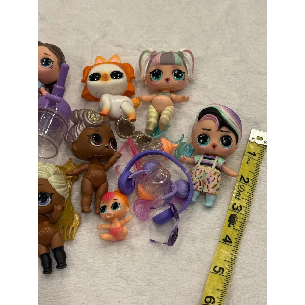 LOL Surprise Doll Lot 6 Figures 1‎ Pet Lil Sister Accessories Sprinkles Glitter